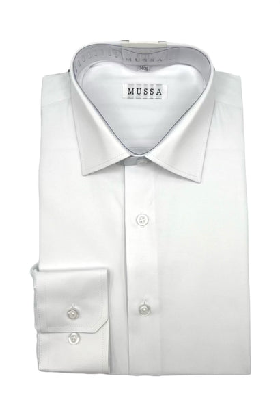 Mussa Men's Convertible Dress Shirt - White