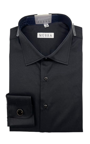 Mussa Men's Convertible Dress Shirt - Black