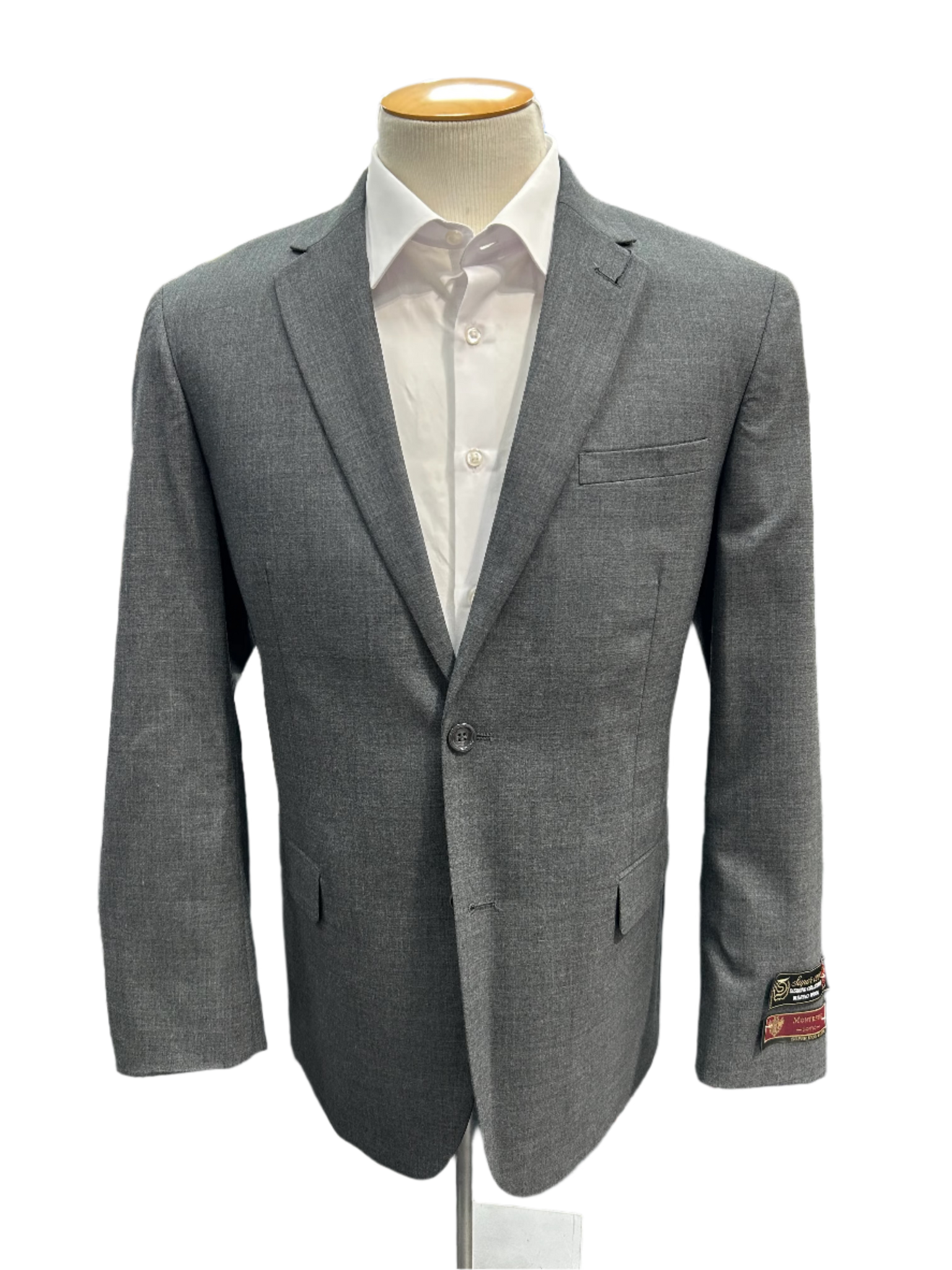 Montefino Solid Light Grey Suit (2-Piece Set) Regular Fit