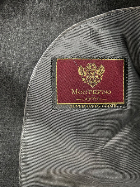 Montefino Solid Light Grey Suit (2-Piece Set) Regular Fit