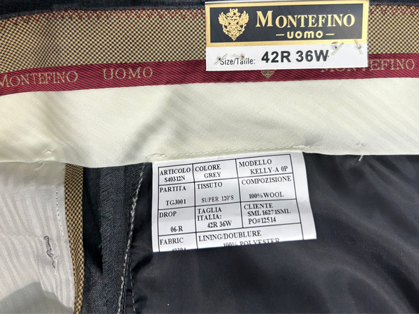 Montefino Solid Light Grey Suit (2-Piece Set) Regular Fit