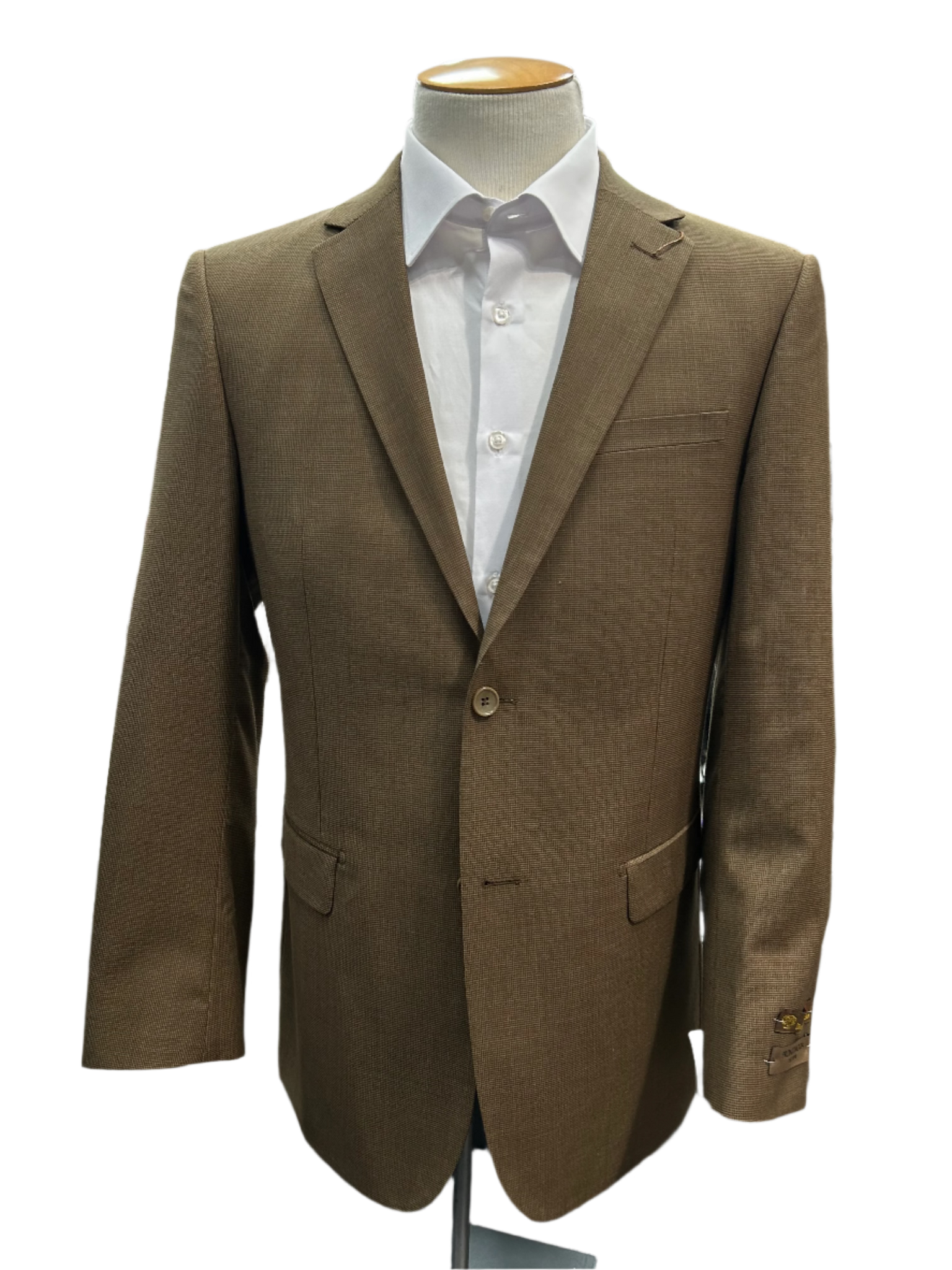 Pronto Moda Mocha Brown Wool Suit (2-piece set) Regular Fit