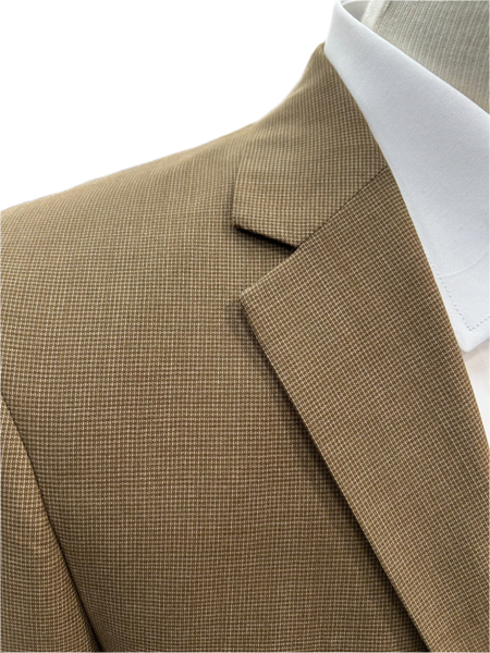 Pronto Moda Mocha Brown Wool Suit (2-piece set) Regular Fit
