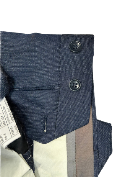 Pronto Moda Steel Blue Wool Suit (2-piece set) Regular Fit