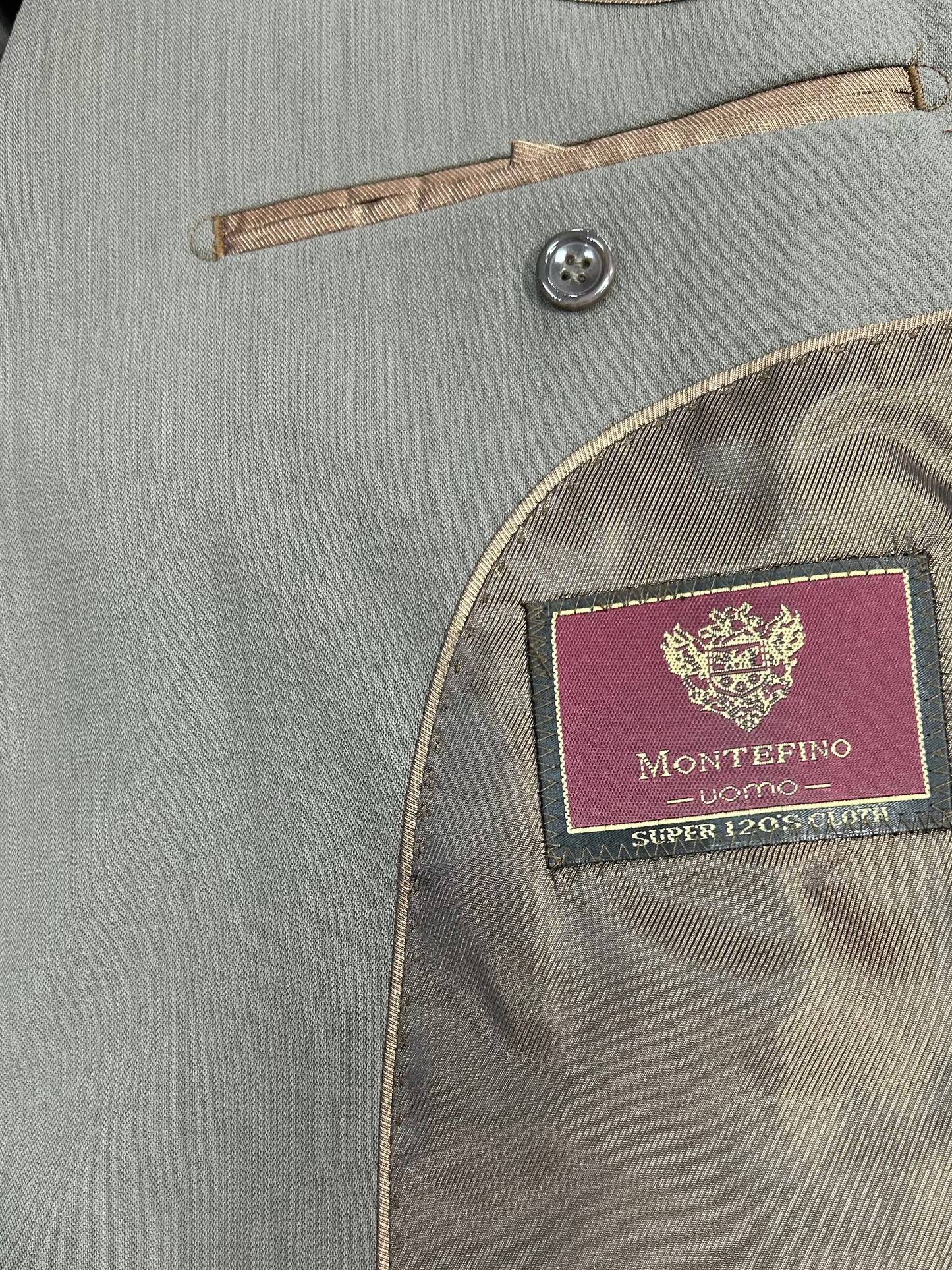 Montefino Stone 2-Piece Regular Fit Wool Suit