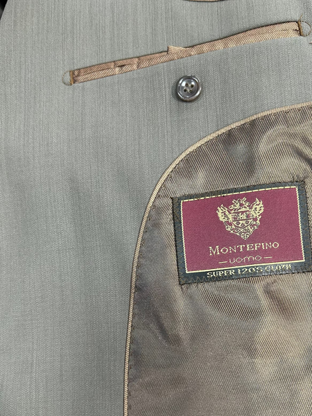 Montefino Stone 2-Piece Regular Fit Wool Suit