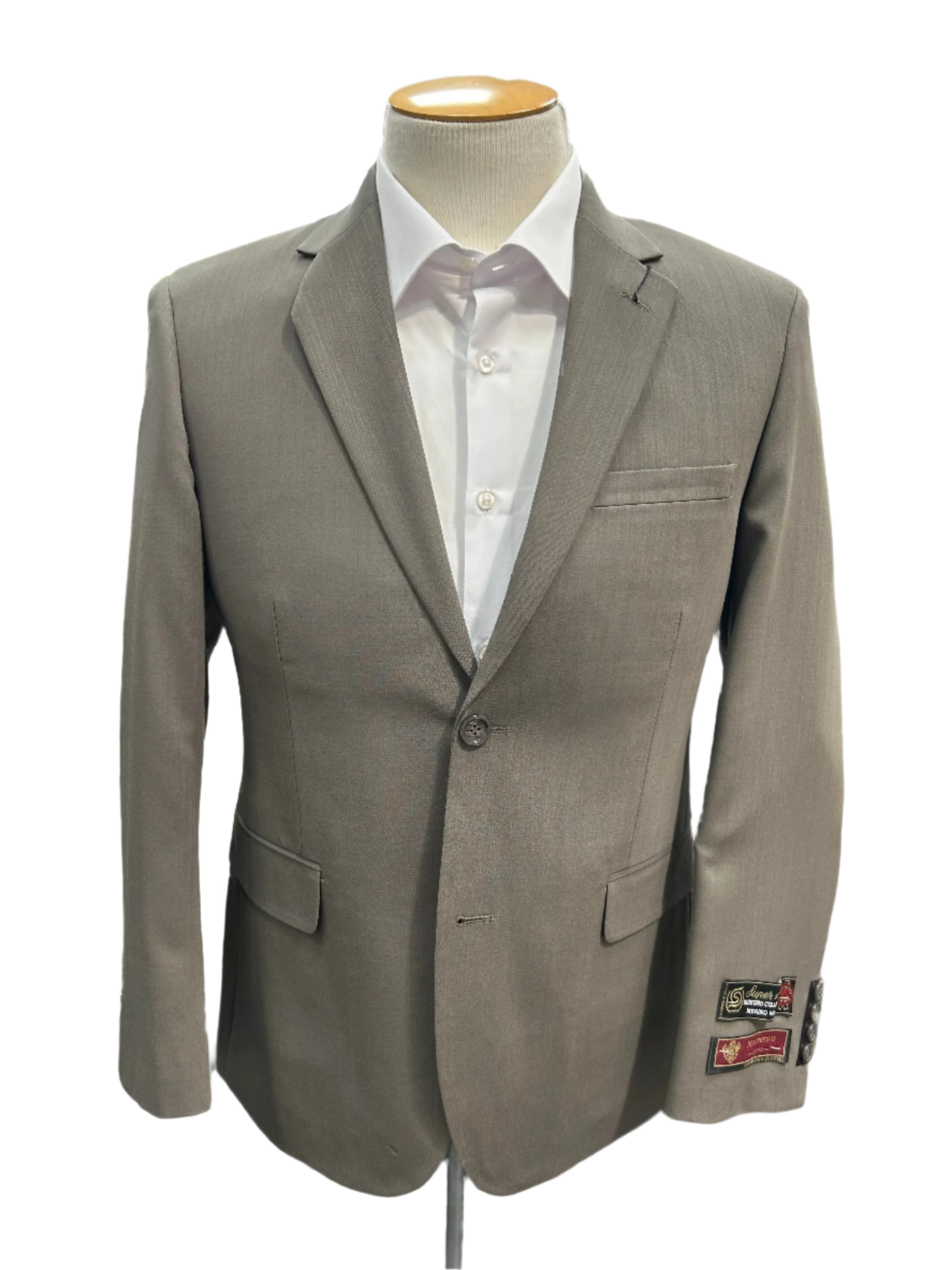 Montefino Stone 2-Piece Regular Fit Wool Suit