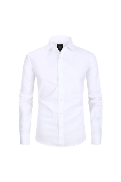 Jofelli White 100% 2-Ply Cotton Non Iron Long Sleeve Button Down
