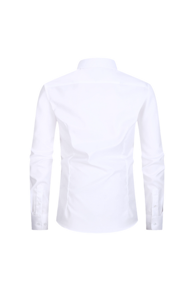 Jofelli White 100% 2-Ply Cotton Non Iron Long Sleeve Button Down