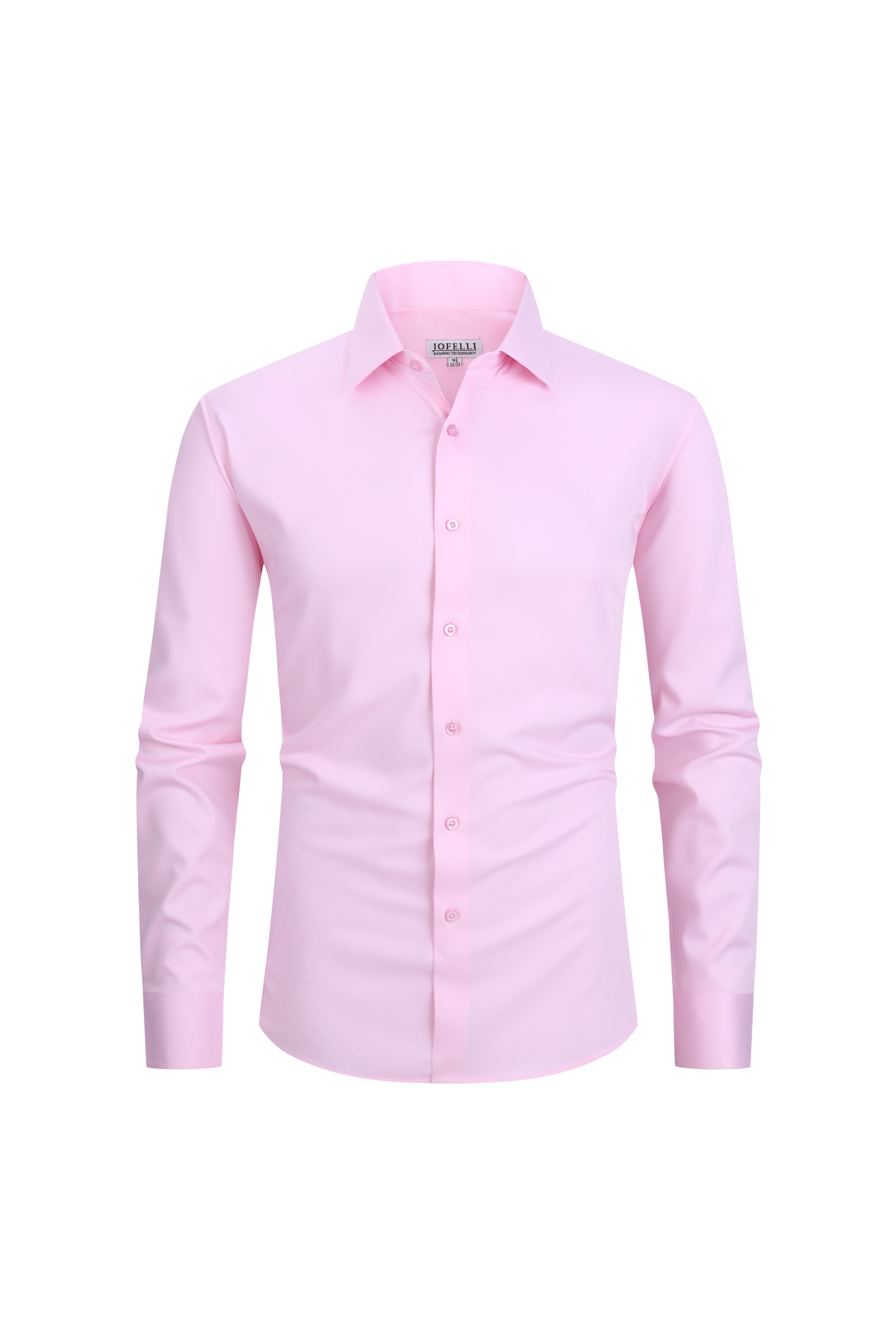 JOFELLI Bamboo Technology Pink Stretch Wrinkle-free Long Sleeve Button Down