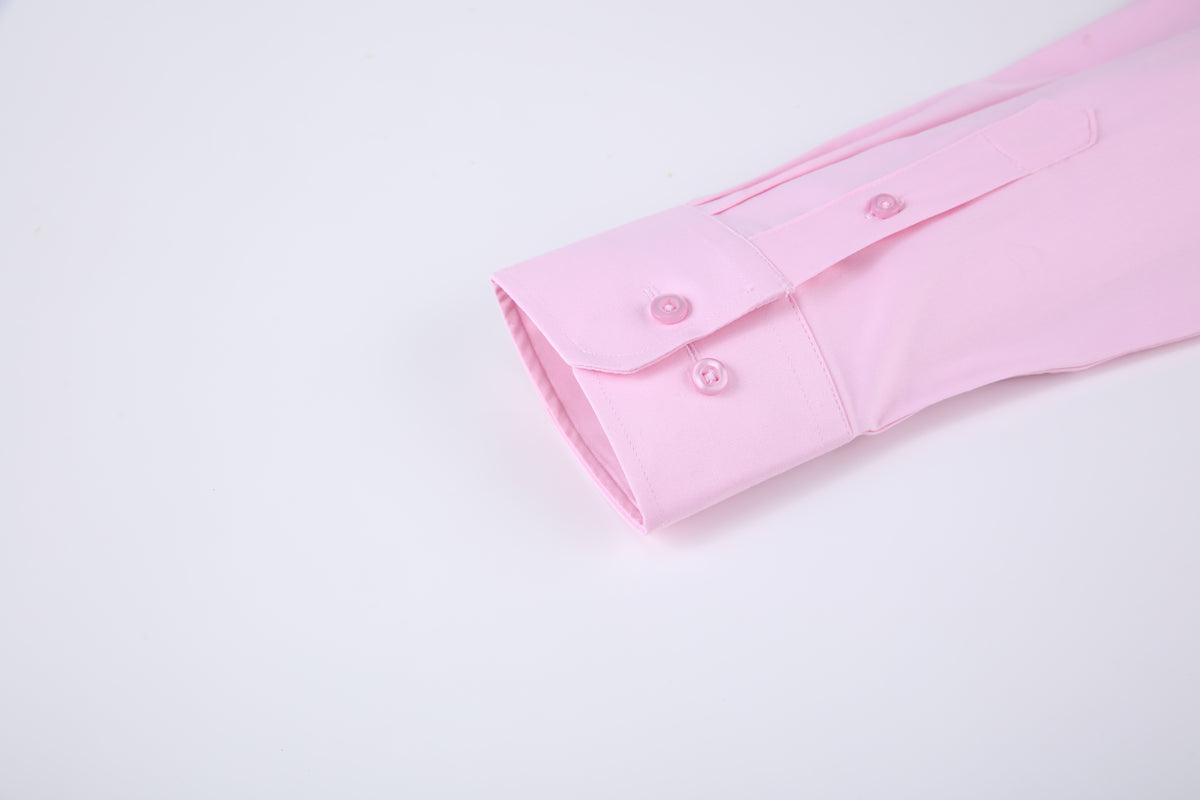 JOFELLI Bamboo Technology Pink Stretch Wrinkle-free Long Sleeve Button Down