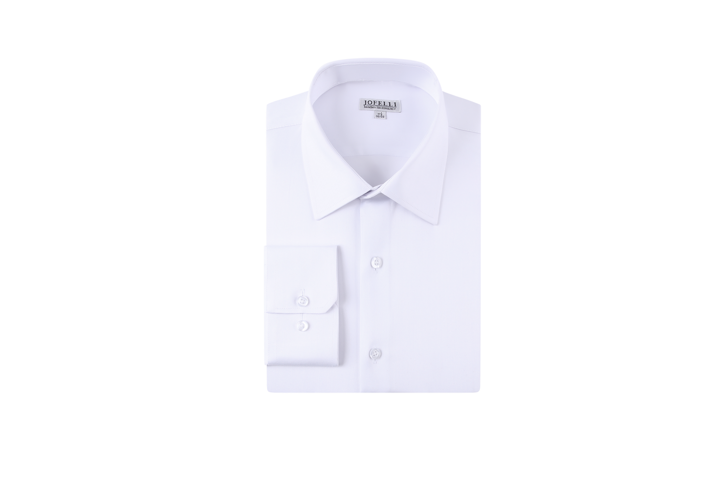 JOFELLI Bamboo Technology White Stretch Wrinkle-free Long Sleeve Button Down