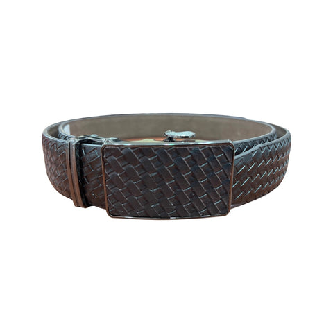 MJOFFEE Woven Leather Trim-to-Fit Belt